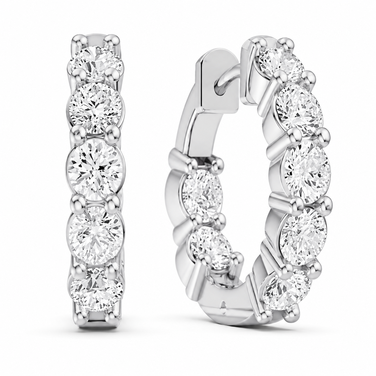 Inside & Out Diamond Huggies