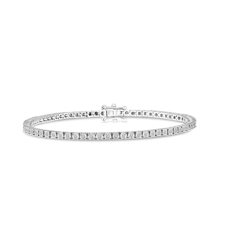 Oval Lab Diamond - Tennis Bracelet 5.09 Carats - 14K White Gold